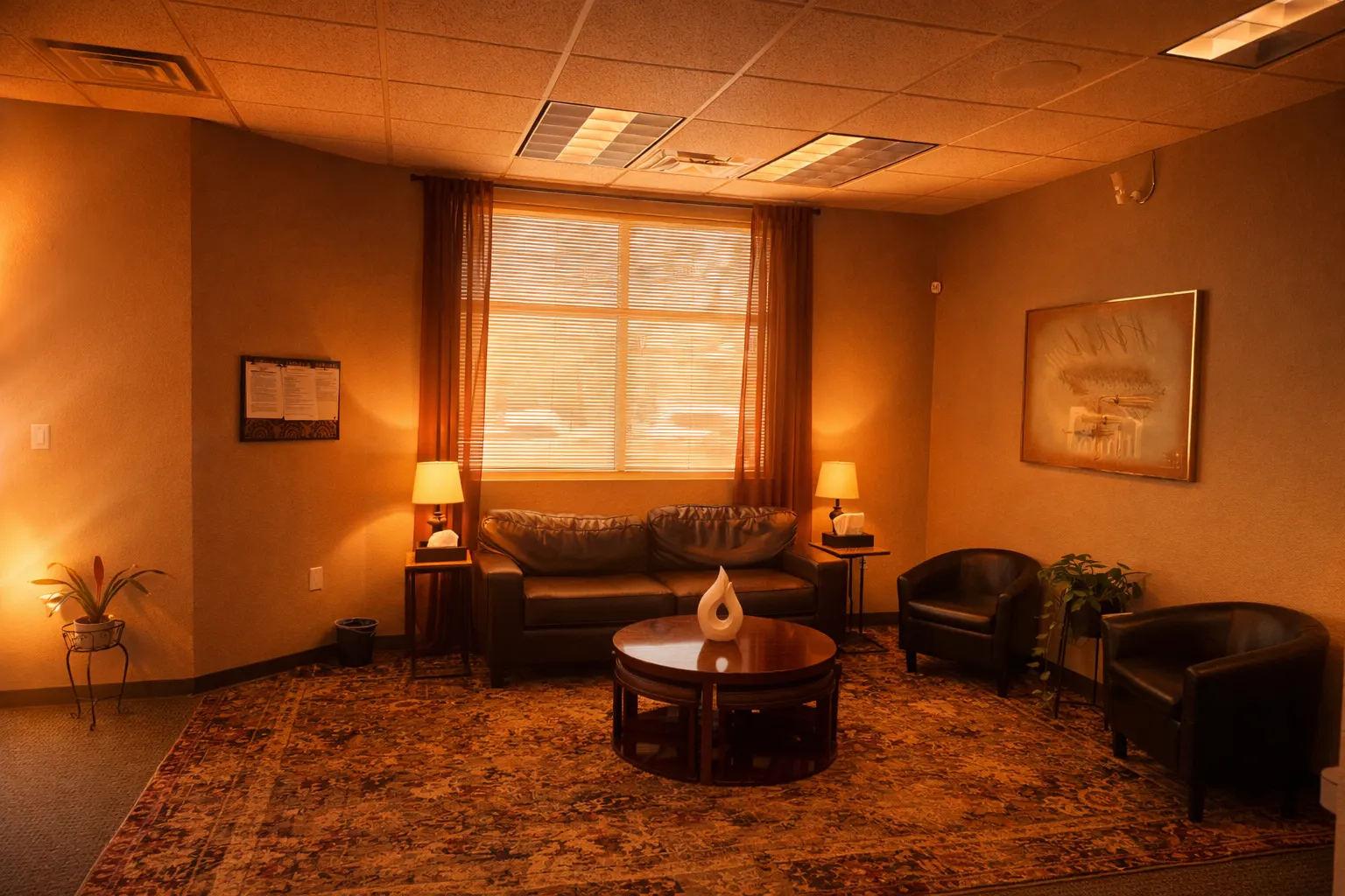 A warm, inviting therapy room at Mandala Integrated Therapy